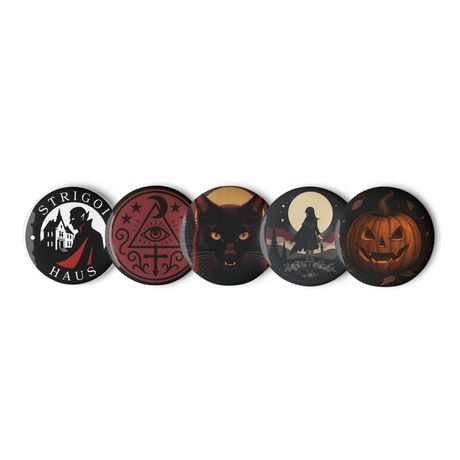 Midnight Badges - Set of Pin Buttons