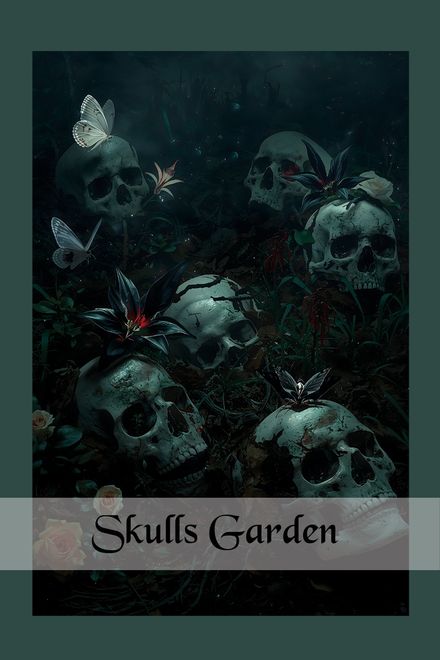 Skulls Garden / Framed Print