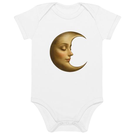 Sleeping Moon- Organic Cotton Baby Bodysuit