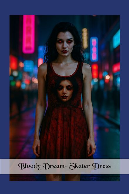 Bloody Dream-All Over Print Skater Dress