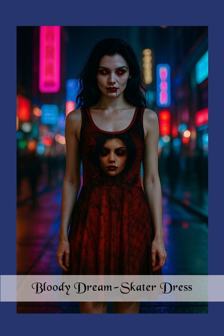 Bloody Dream-All Over Print Skater Dress