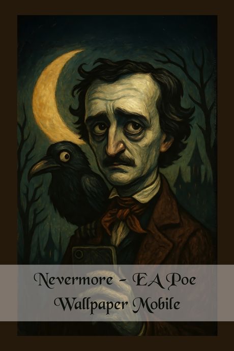 Nevermore - EA Poe - Wallpaper Mobile