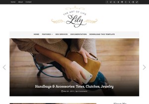 Lily Fashion Blogger Template Premium Version