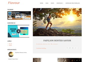 Flavour Blogger Template Premium Version