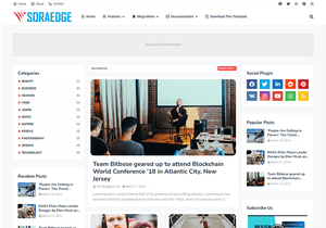 Soraedge Blogger Template Premium Version