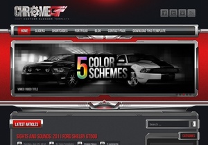 Chrome GT Red Blogger Template Premium Version