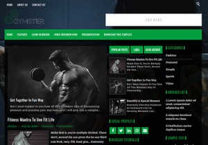 Gymster Blogger Template Premium Version
