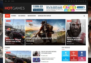 Hot Games Gaming Blogger Template Premium Version