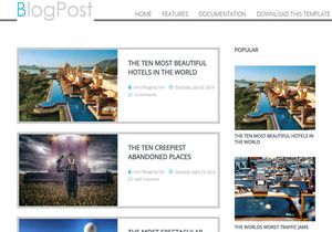 Blog Post Blogger Template Extended Version