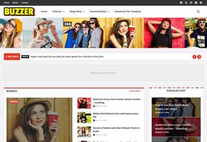Buzzer Blogger Template Premium Version