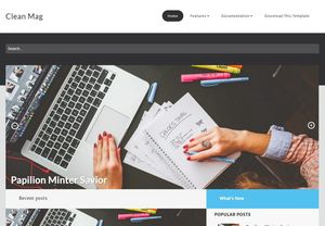 Clean Mag Blogger Template Premium Version