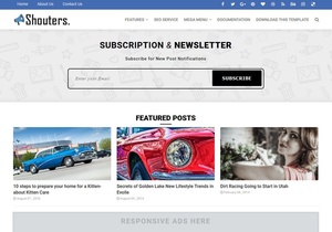 Shouters Blogger Template Premium Version