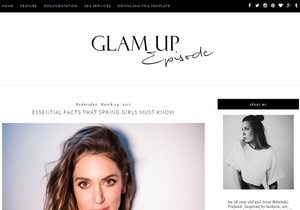 Glam Up Blogger Template Premium Version
