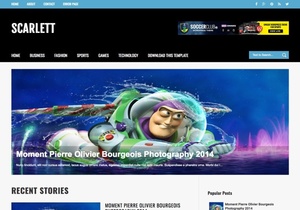 Scarlett Blogger Template Premium Version