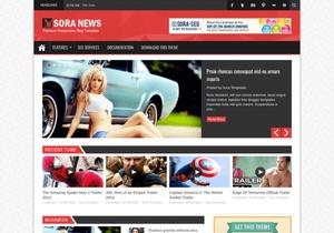 Sora News Blogger Template Premium Version