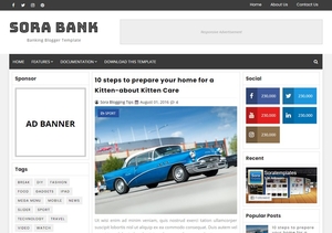 Sora Bank Blogger Template Extended Version