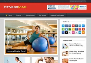 Fitness Mag Blogger Template Premium Version