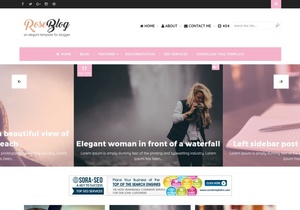 Rose Blog Blogger Template Premium Version