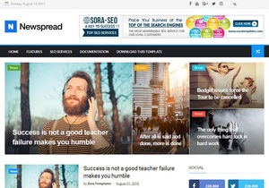 New Spread Blogger Template Premium Version