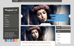 Project 10 Blogger Template Premium Version