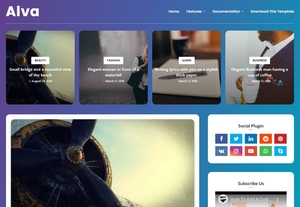 Alva Blogger Template Extended Version