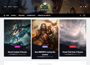 Cryzen Blogger Template Premium Version