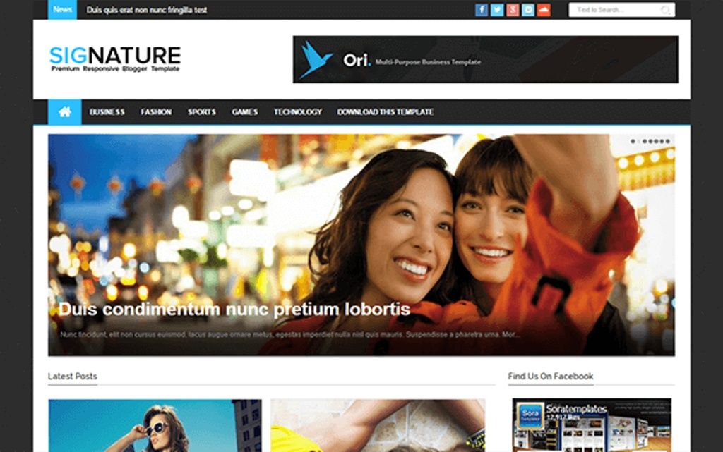 Signature Blog Signature Blogger Template Premium Version