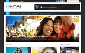 Signature Blogger Template Premium Version