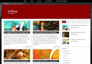 Influx Blogger Template Premium Version