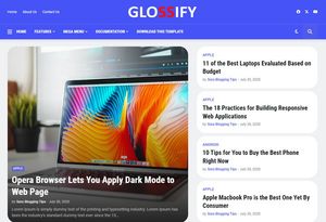 Glossify Blogger Template Premium Version