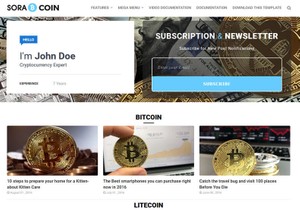 Sora Coin Blogger Template Premium Version