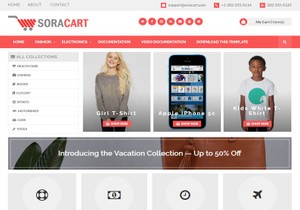 SoraCart Blogger Template Premium Version