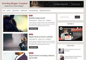PureMag Blogger Template Premium Version