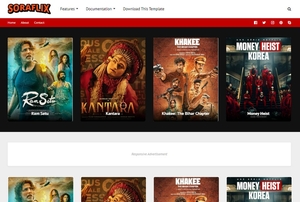 SoraFlix Blogger Template Extended Version