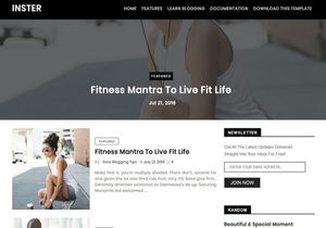 Inster Blogger Template Premium Version