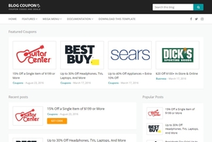 Blog Coupon Blogger Template Extended Version