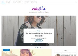 Vanilla Lifestyle Blogger Template Premium Version