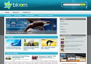 Bloom Blogger Template Premium Version