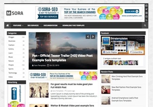 mSora Blogger Template Premium Version