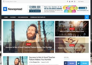New Spread Blogger Template Extended Version
