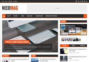 Need Mag Blogger Template Premium Version