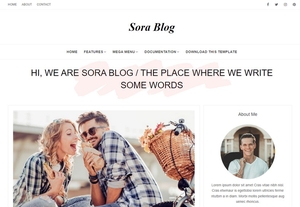 Sora Blog Blogger Template Extended Version