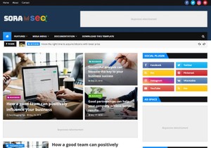 Sora SEO 2 Blogger Template Extended Version