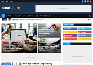 Sora SEO 2 Blogger Template Premium Version