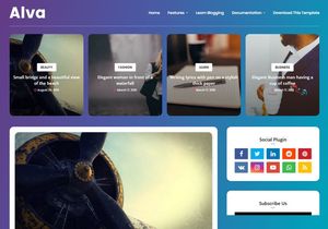 Alva Blogger Template Premium Version