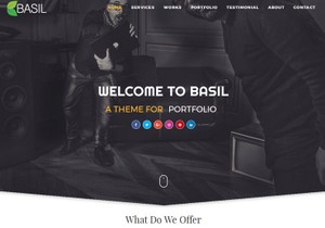 Basil Portfolio Blogger Template Premium Version