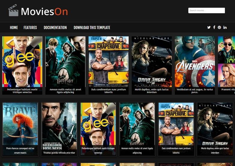 Movies On Blogger Template Premium Version