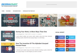 Sora Fast Blogger Template Extended Version