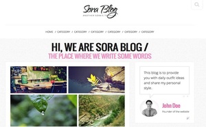 Sora Blog Blogger Template Premium Version