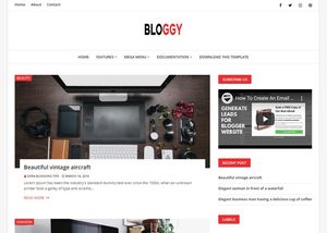 Bloggy Blogger Template Premium Version